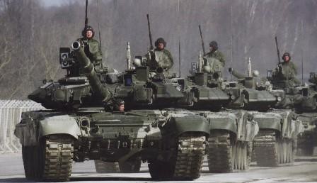 Rus tankları Ukraynaya daxil oldu