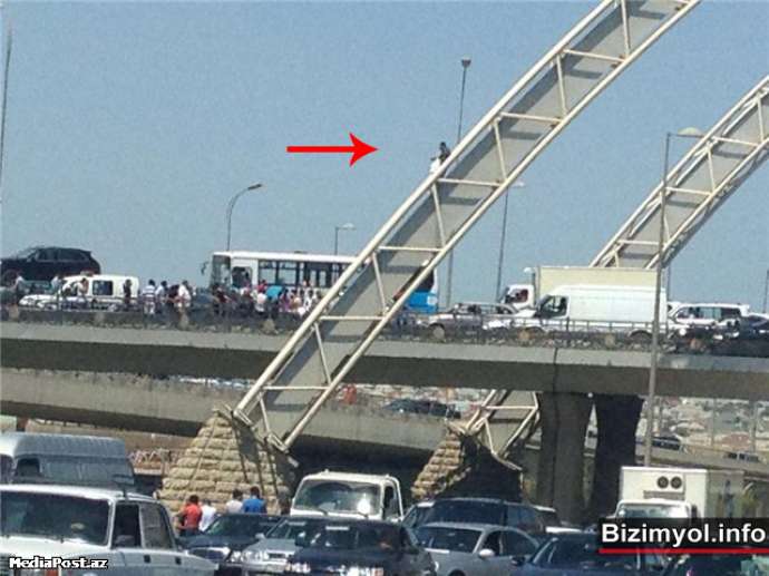 “Koroğlu” stansiyası yaxınlığında intihar həyəcanı-Yenilənib-Foto