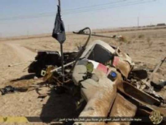 İŞİD İraq ordusunun helikopterləri vurdu-Foto