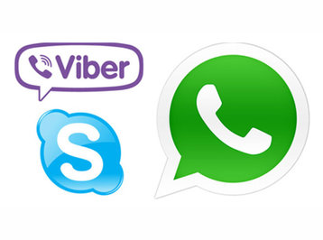 Watsapp, Viber, Skype  bağlandı