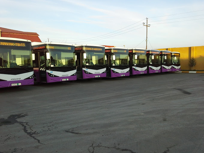 Bakıya gətirilən yeni avtobuslar-Fotolar