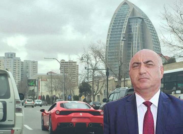 İcra başçısının oğlu Bakıda nömrəsiz “Ferrari” sürür–Foto