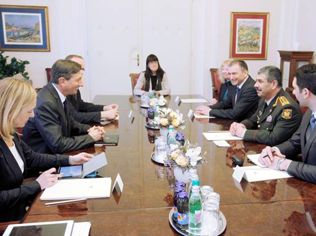 Zakir Həsənov Sloveniya prezidenti ilə görüşüb
