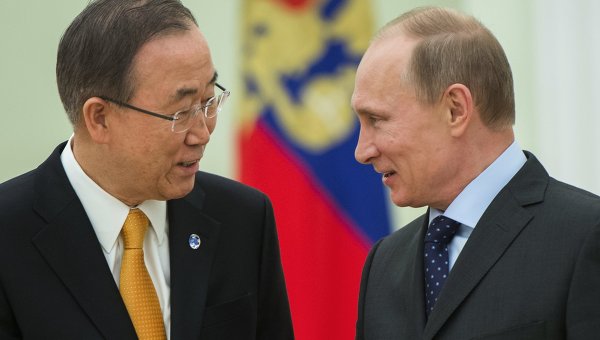 Putin və Pan Qi Mun Ukraynadakı vəziyyəti müzakirə ediblər