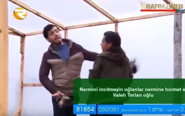 Azərbaycan efirində gərginlik – Oğlan qızı döydü – Video