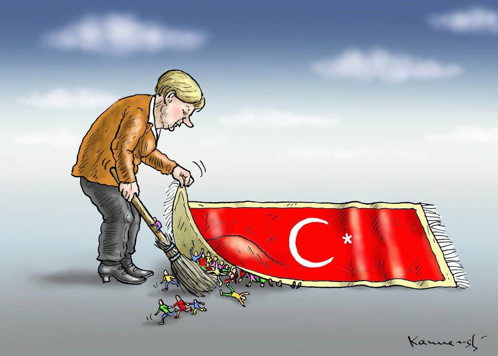 Alman karikaturaçı Merkeli biabır etdi – FOTO
