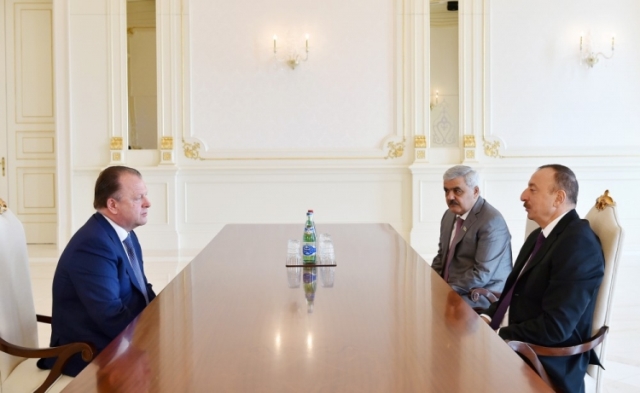 İlham Əliyev federasiya prezidenti ilə görüşüb