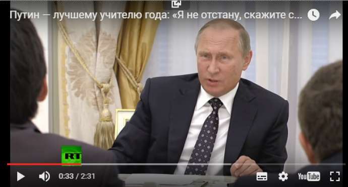 Putinin müəllimlə görüşündə maraqlı anlar yaşanıb – VİDEO