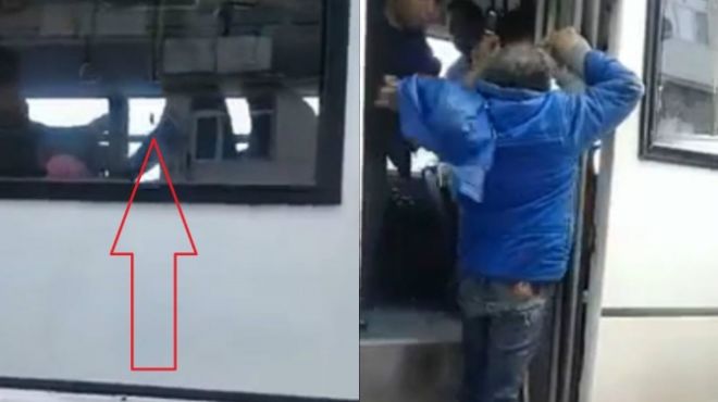 Avtobus sürücüsü xəstə sərnişini döydü – Video
