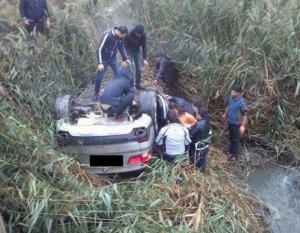 Bakı-Qazax yolunda xanım sürücü “BMW X5”-i aşırdı – Video