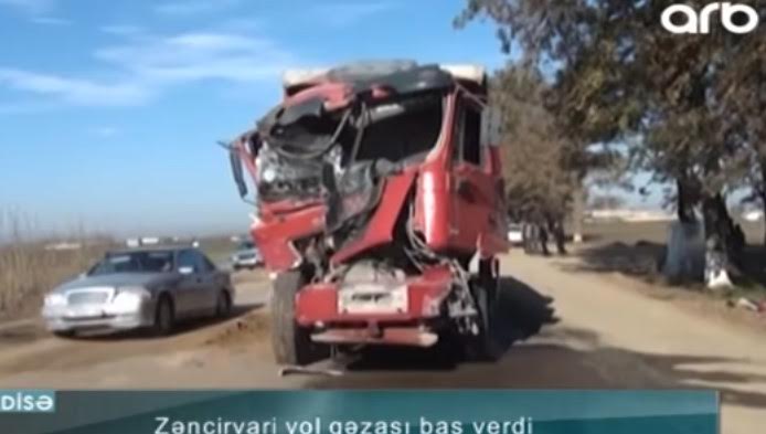 Zəncirvari qəza – “Şaqman” 2 minik maşını vurdu – VİDEO