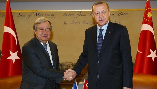 BMT baş katibi İstanbulda Türkiyə prezidenti ilə görüşüb