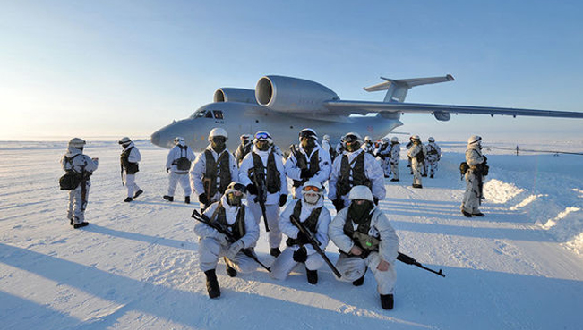 Rusiyanın hərbi texnikası ilk dəfə Arktikada – VİDEO