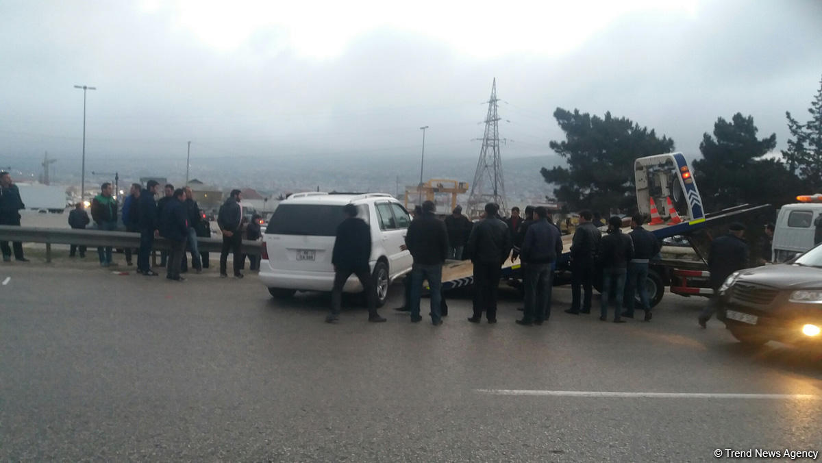 Bakı-Sumqayıt magistralında qəza – Yol bağlandı – FOTO