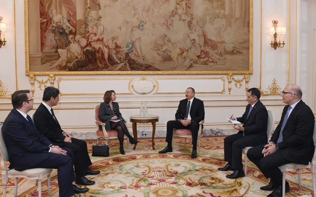 Prezident Parisdə görüşlər keçirib – Fotolar