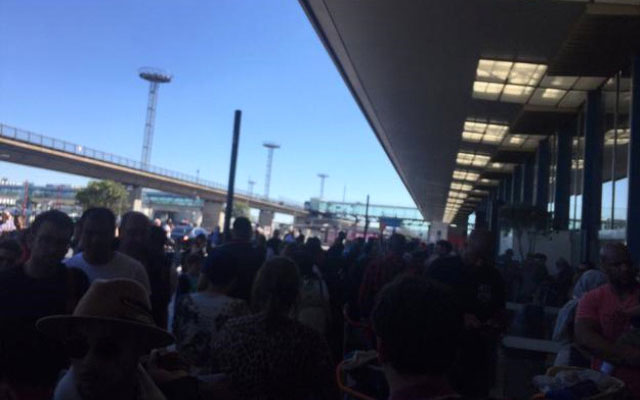Hava limanında bomba həyəcanı: insanlar təxliyə olundu – Fotolar