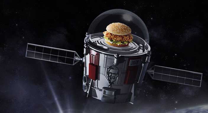 KFC-nin toyuqlu qamburgeri kosmosda