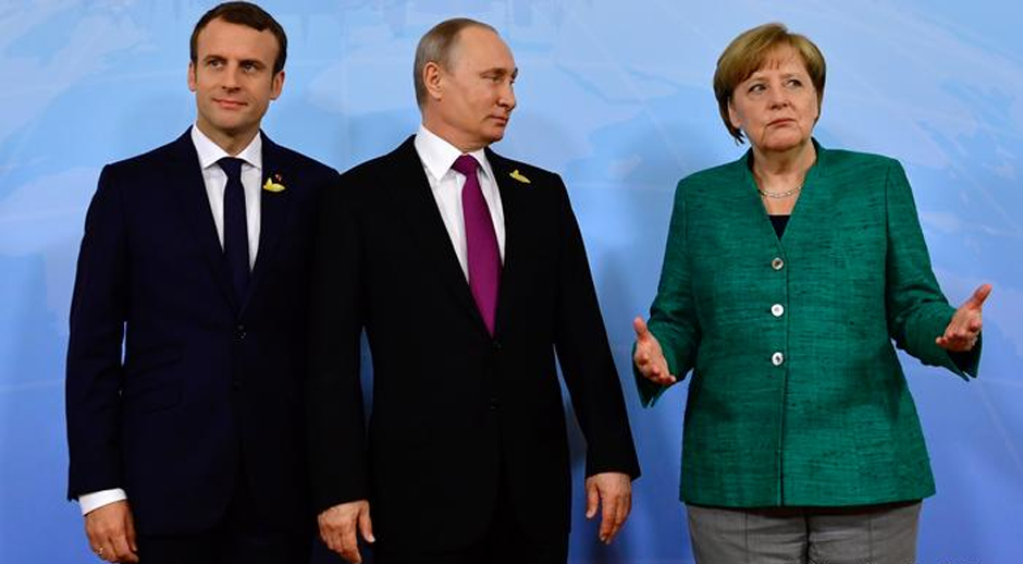 Merkel, Makron və Putin bir araya gəldilər – VİDEO