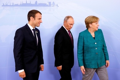 Merkel, Makron və Putin bir araya gəldilər