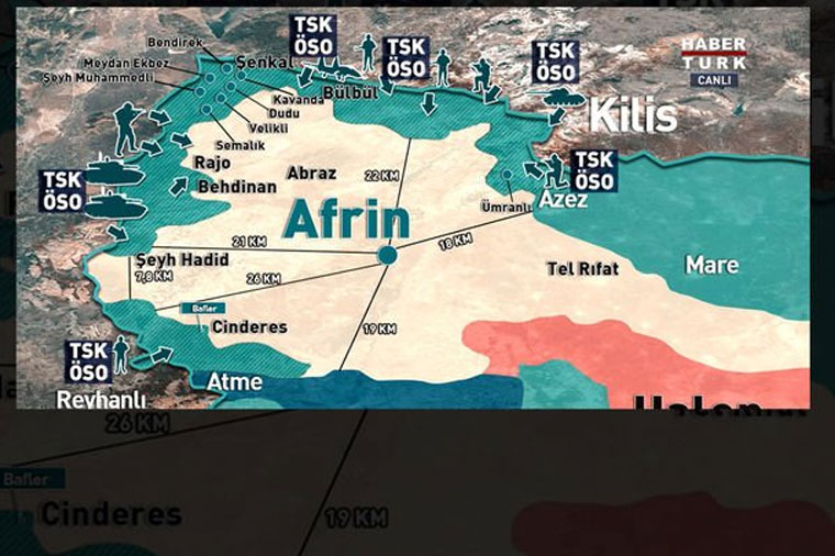 Türkiyənin xüsusi təyinatlı qüvvələri Afrinə girdi