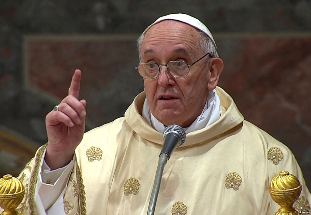 Roma papası Suriyada baş verənlərlə bağlı narahatlığını bildirib