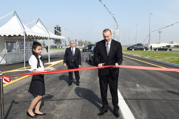 Prezident yol qovşağının açılışında iştirak edib – FOTOLAR