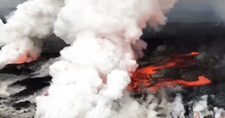 Davam edən vulkan püskürməsinin təsirli kadrları – VİDEO