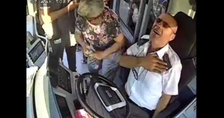 DƏHŞƏT: Avtobus sürücüsü sükan arxasında infarkt keçirdi – VİDEO
