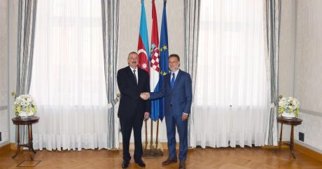 İlham Əliyev Xorvatiya parlamentinin sədri ilə görüşdü