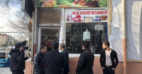 Nizami rayonunda qanunsuz ət satışı məntəqələrinə qarşı reyd keçirildi – FOTO