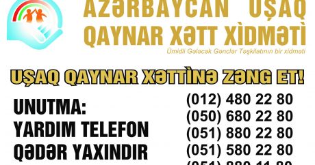 2018-ci il ərzində “Azərbaycan Uşaq Qaynar Xətt” xidmətinə 3581 müraciət daxil olub