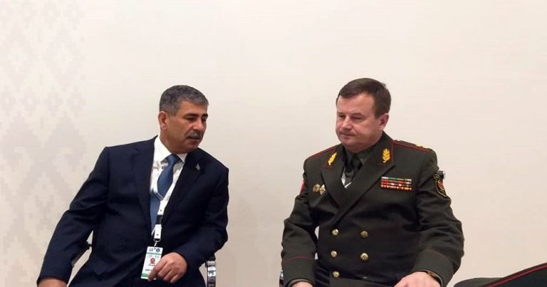 Zakir Həsənov belaruslu həmkarı ilə görüşdü – Foto