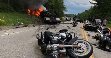 ABŞ-da dəhşət: Maşın 7 motosikletçini vurub öldürdü – VİDEO
