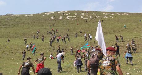 “Marş İrəli” iştirakçıları Ballıqayada – “Hər şey vətən üçün” yazılan zirvəyə yürüş – FOTO