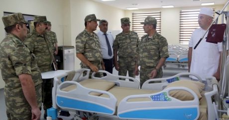 Müdafiə Naziri yeni tikilən hərbi hospitalın açılışında iştirak etdi – FOTO