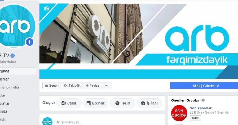 Azərbaycanda İLK: “Facebook” ARB telekanalının rəsmi səhifəsini təsdiqlədi – FOTO