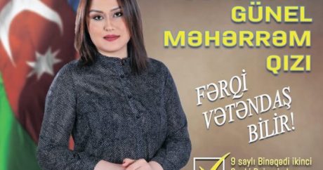 Günel Səfərova Birinci vitse-prezident Mehriban Əliyevaya müraciət etdi
