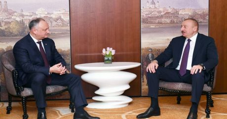 Prezident moldovalı həmkarı ilə görüşüb – FOTO