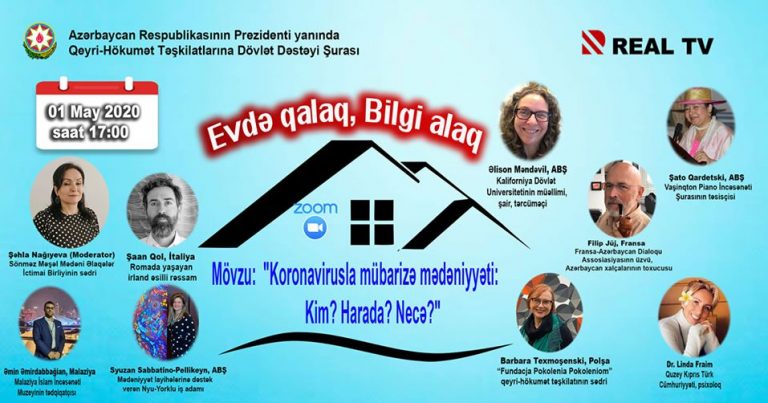 Şura “Koronavirusla mübarizə mədəniyyəti: Kim? Harada? Necə?” mövzusunda videokonfrans keçirəcək