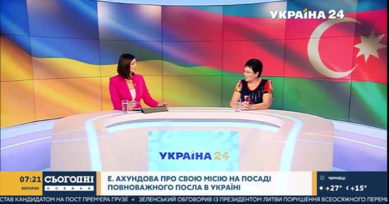 Ukrayna telekanalı Azərbaycan səfirinin müsahibəsini yayımlayıb – VİDEO