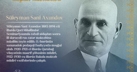 “Qarabağın məşhur müəllimləri” – Süleyman Sani Axundov