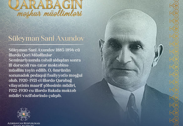 “Qarabağın məşhur müəllimləri” – Süleyman Sani Axundov