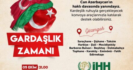 İHH Azərbaycan üçün “Qardaşlıq zamanı” avtoyürüşü keçirdi – Bülent Yıldırımdan çağırış – Foto/Video