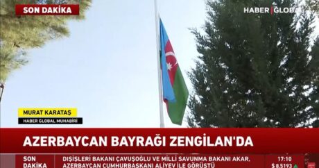Mincivan sərhəd zastavasında dövlət bayrağının yüksəldilməsi “Haber Global”ın efirində – VİDEO