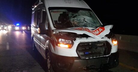Ucarda ağır qəza – Təcili yardım avtomobili piyadanı vurub öldürdü – VİDEO