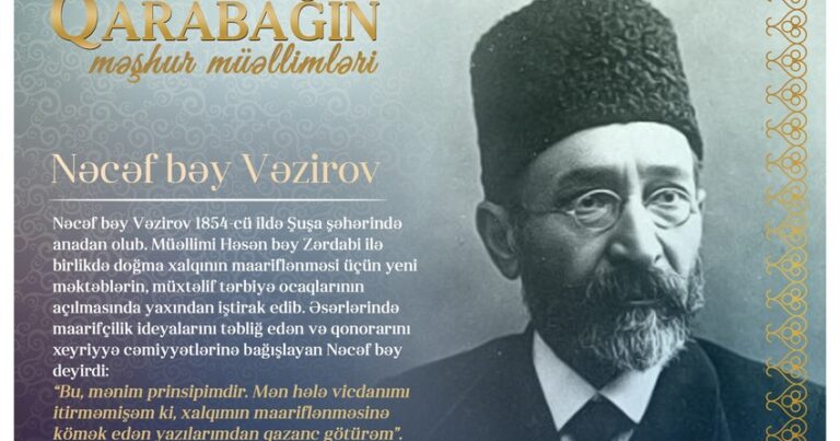 “Qarabağın məşhur müəllimləri” – Nəcəf bəy Vəzirov