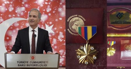 Türkiyə səfirliyinin mətbuat müşaviri “Qızıl medal” la təltif edildi