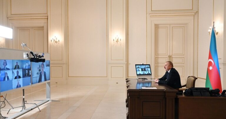 İlham Əliyev AYİB-in yeni prezidentini videoformatda qəbul etdi – YENİLƏNDİ
