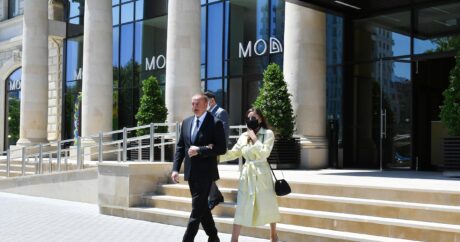 Prezident və xanımı “Courtyard by Marriott Baku” otelinin açılışında – FOTOLAR