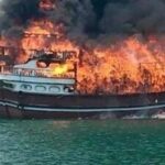 Yaponiyadan Rusiyaya avtomobil aparan gəmi yandı